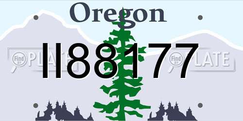 II88177 Oregon License Plate