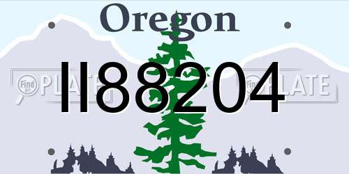 II88204 Oregon License Plate