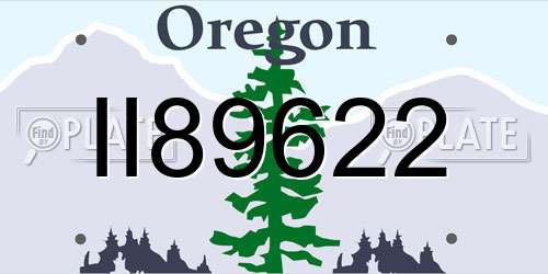 II89622 Oregon License Plate