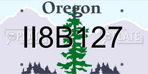 II8B127 Oregon License Plate