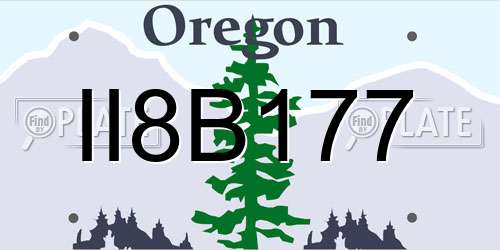 II8B177 Oregon License Plate