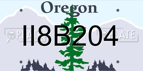II8B204 Oregon License Plate