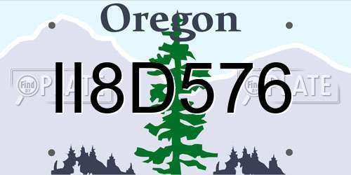 II8D576 Oregon License Plate