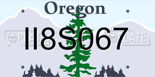 II8S067 Oregon License Plate