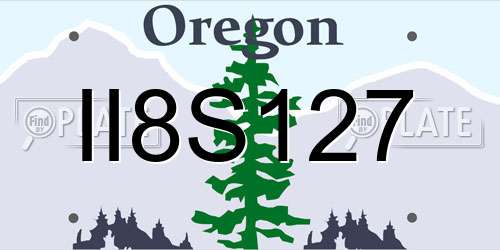 II8S127 Oregon License Plate