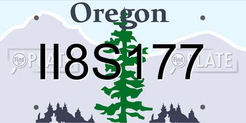 II8S177 Oregon License Plate