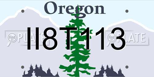 II8T113 Oregon License Plate