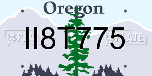II8T775 Oregon License Plate