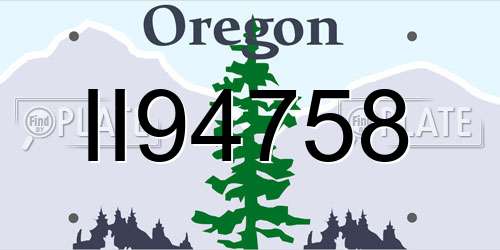 II94758 Oregon License Plate