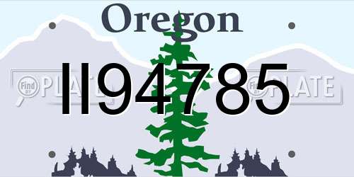 II94785 Oregon License Plate