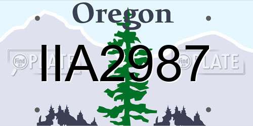 IIA2987 Oregon License Plate