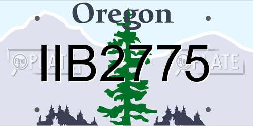 IIB2775 Oregon License Plate