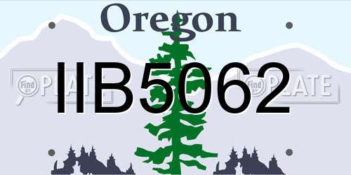IIB5062 Oregon License Plate