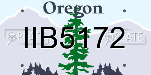 IIB5172 Oregon License Plate