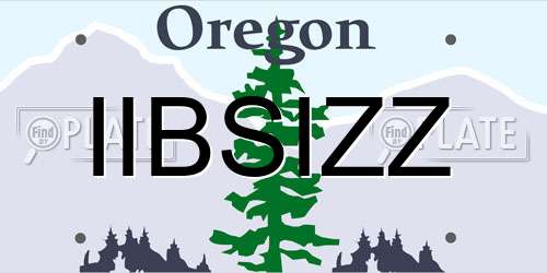IIBSIZZ Oregon License Plate