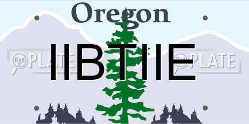 IIBTIIE Oregon License Plate