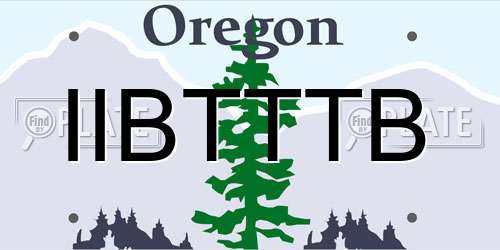 IIBTTTB Oregon License Plate