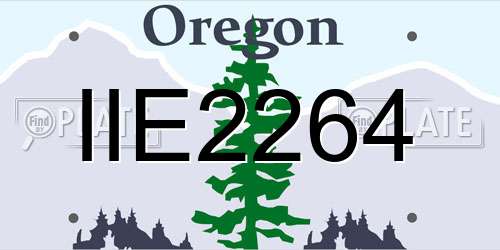 IIE2264 Oregon License Plate