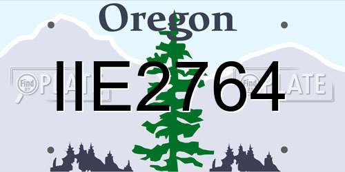 IIE2764 Oregon License Plate