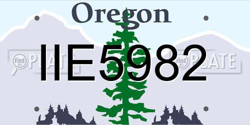 IIE5982 Oregon License Plate