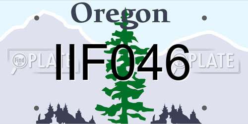 IIF046 Oregon License Plate