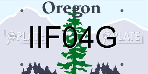 IIF04G Oregon License Plate