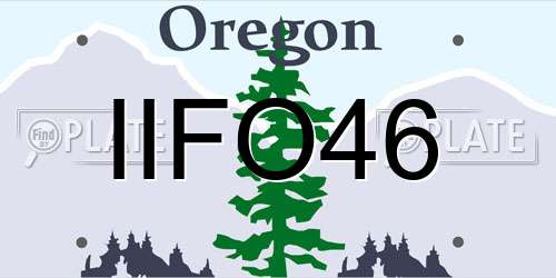 IIFO46 Oregon License Plate