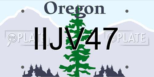 IIJV47 Oregon License Plate