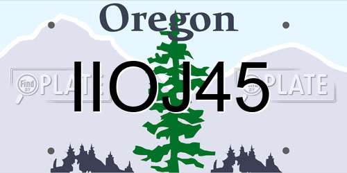 IIOJ45 Oregon License Plate