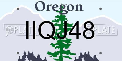IIQJ48 Oregon License Plate