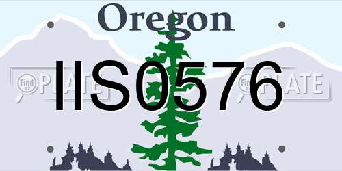 IIS0576 Oregon License Plate