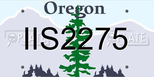 IIS2275 Oregon License Plate