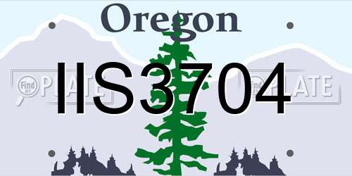 IIS3704 Oregon License Plate