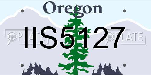 IIS5127 Oregon License Plate
