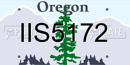 IIS5172 Oregon License Plate