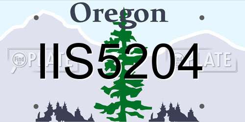IIS5204 Oregon License Plate