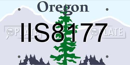 IIS8177 Oregon License Plate