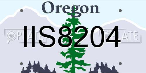 IIS8204 Oregon License Plate