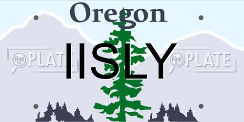 IISLY Oregon License Plate