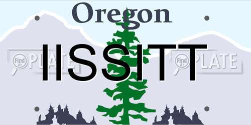 IISSITT Oregon License Plate