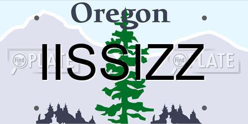 IISSIZZ Oregon License Plate