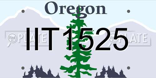 IIT1525 Oregon License Plate