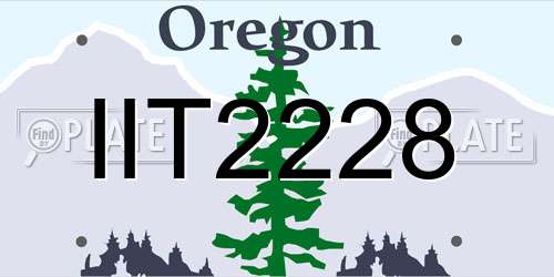 IIT2228 Oregon License Plate