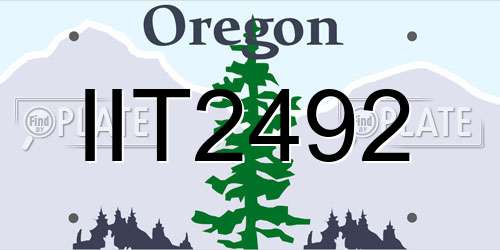 IIT2492 Oregon License Plate