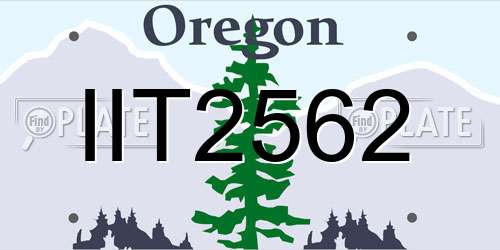 IIT2562 Oregon License Plate