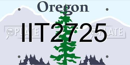 IIT2725 Oregon License Plate