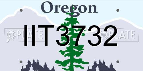 IIT3732 Oregon License Plate