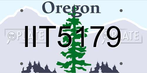 IIT5179 Oregon License Plate
