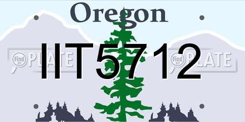 IIT5712 Oregon License Plate