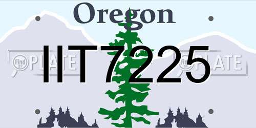 IIT7225 Oregon License Plate